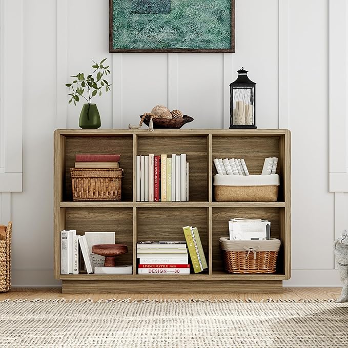ChooChoo 6 Cube Storage Organizer, Wooden Bookcase - Image 6