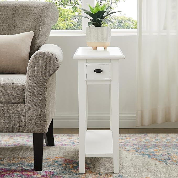 Haven Ridge Narrow End Table, Solid Wood Side Table - Image 11