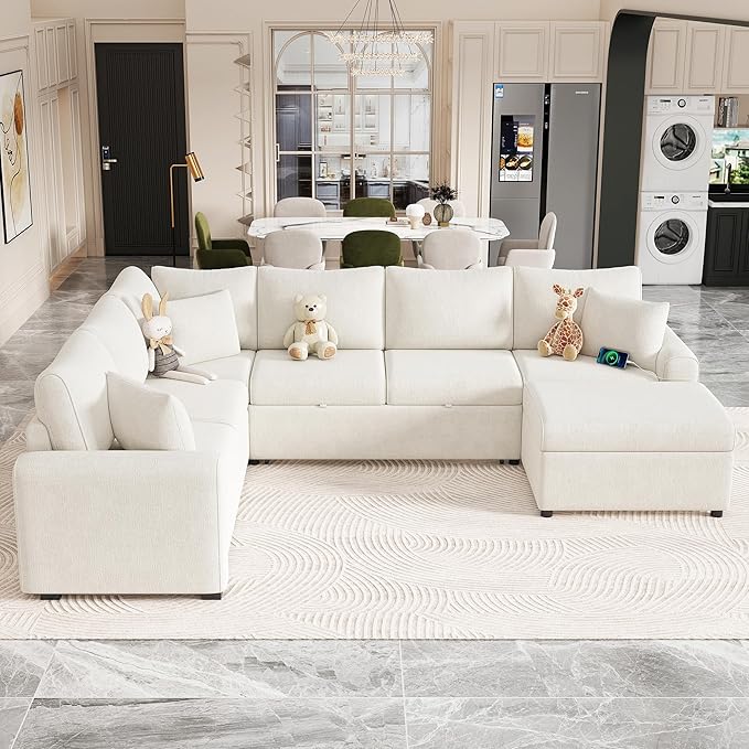112" Luxurious Pull-out Sofa Bed Sleeper - Image 3