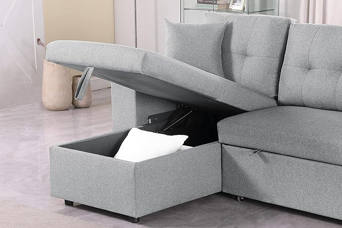 Devion Furniture Garisa 4-in-1 Convertible L Shaped Couch - Image 5
