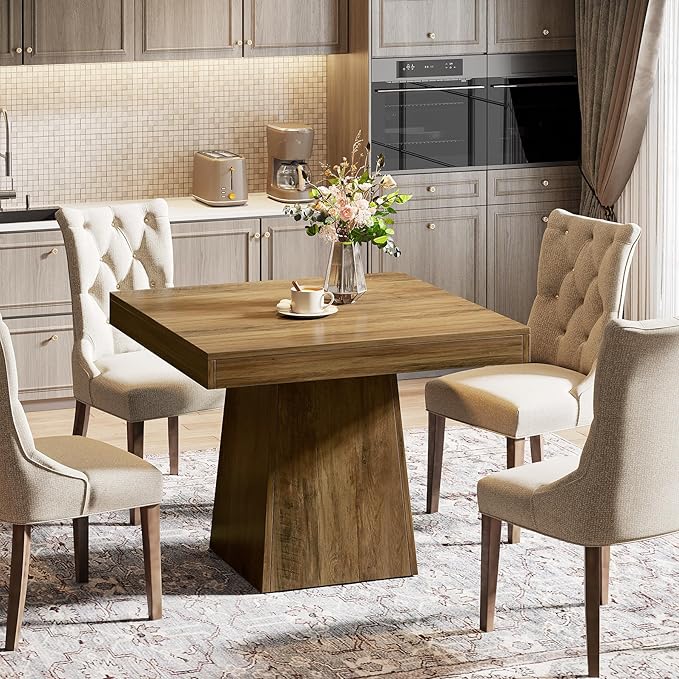 Tribesigns Square Dining Table for 4, 31.5-Inch Small Kitchen Table - Image 5