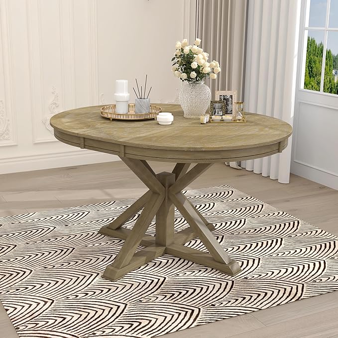Retro Style Round Dining Table by Unknown