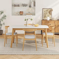 5-Piece Dining Set, Mid-Century Modern Solid Wood Table & Chair Set by Merax
