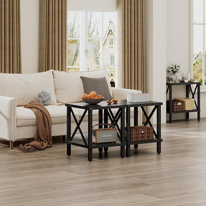 Narrow End Table, Large Sofa Side Table, Farmhouse Nightstand - Image 7