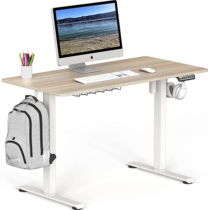 SHW 48-Inch Electric Height Adjustable Sit to Stand Desk - Image 5
