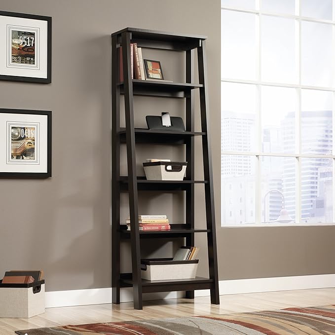 Sauder Trestle 5 Bookcase/Book Shelf, L: 23.54" x W: 16.61" x H: 71.14" - Image 2
