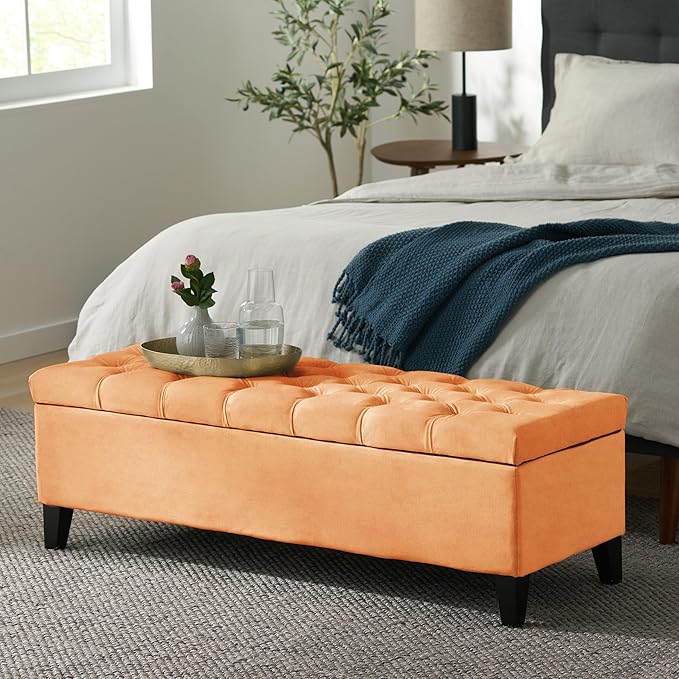 Christopher Knight Home Gloust Velvet Storage Ottoman, Upholstered Rectangular - Image 5
