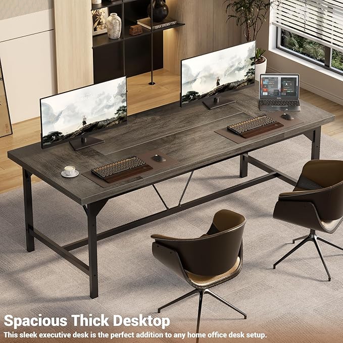 Unikito Large Computer Desk, 63x31.5 Inch Large Office Desks, Premium Sturdy 2 - Image 7