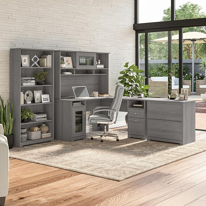 Bush Furniture Cabot 2 Drawer Lateral File Cabinet in Modern Gray, Home Office - Image 4