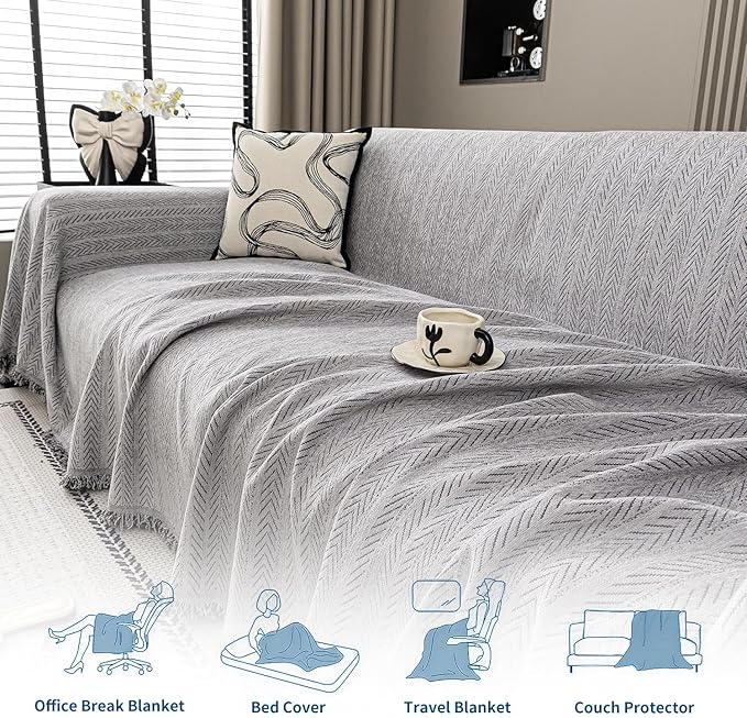 Nobildonna Sofa Cover Washable Soft Thicken Chenille Couch Cover - Image 7