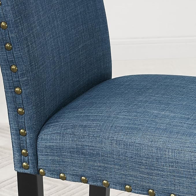 Biony Blue Fabric Counter Height Stools - Image 4