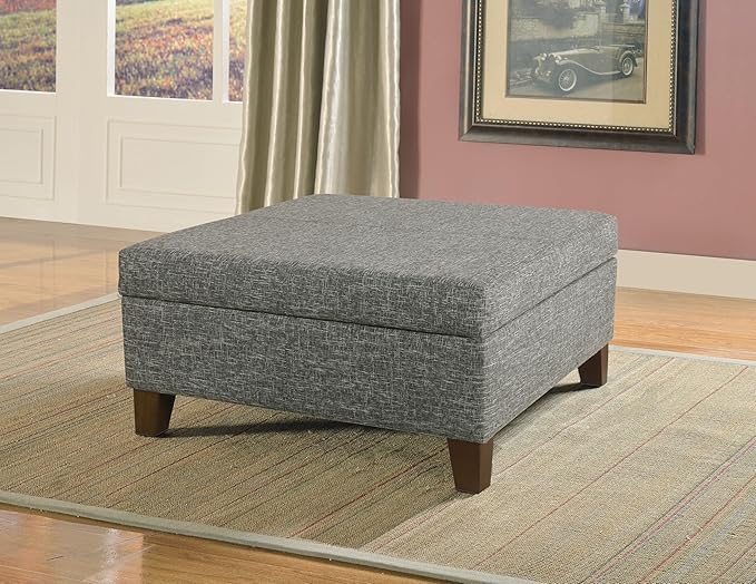 HomePop Home Decor | Luxury Square 32” Storage Ottoman - Image 2