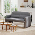 Furnimart Modern Loveseat Sofa, Comfy Upholstered Minimalist Couch, Small by FurnimartFurniture