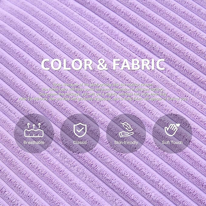 Bean Bag Chairs for Adults Giant Bean Bag Chair Memory Foam BeanBag Chair Big - Image 4