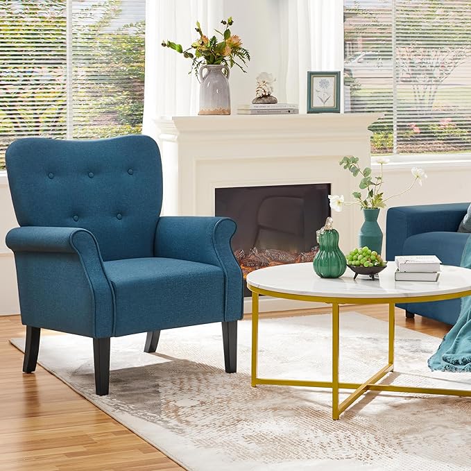 Yaheetech Modern Armchair, Mid Century Accent Chair - Image 2