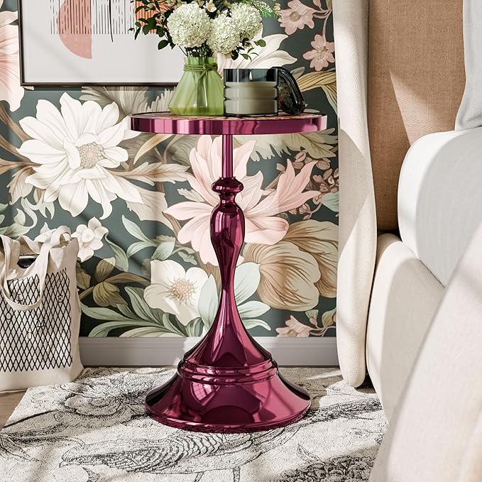 HOMES: Inside + Out Halric Modern 24" Tall Round End Table - Image 2