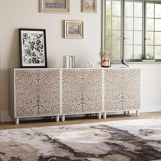 COSIEST Set of 3 32" Buffet Sideboard Cabinets - Image 6