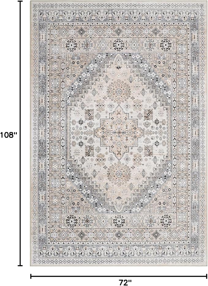 zesthome 6x9 Area Rug, Super Soft Washable Rugs - Image 2