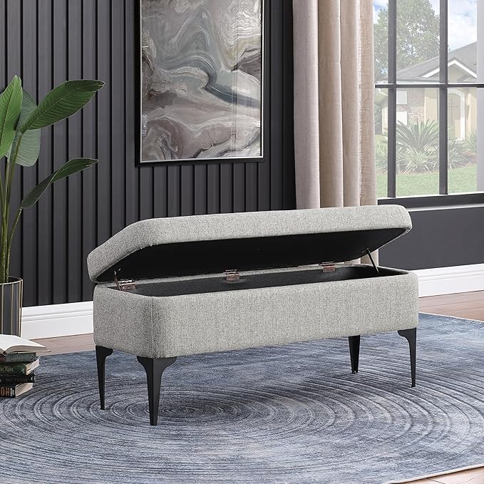 HomePop Upholstered Storage Bench - Image 4