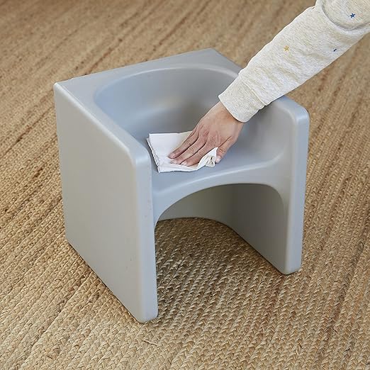ECR4Kids Tri-Me Table and Cube Chair Set, Light Grey - Image 11