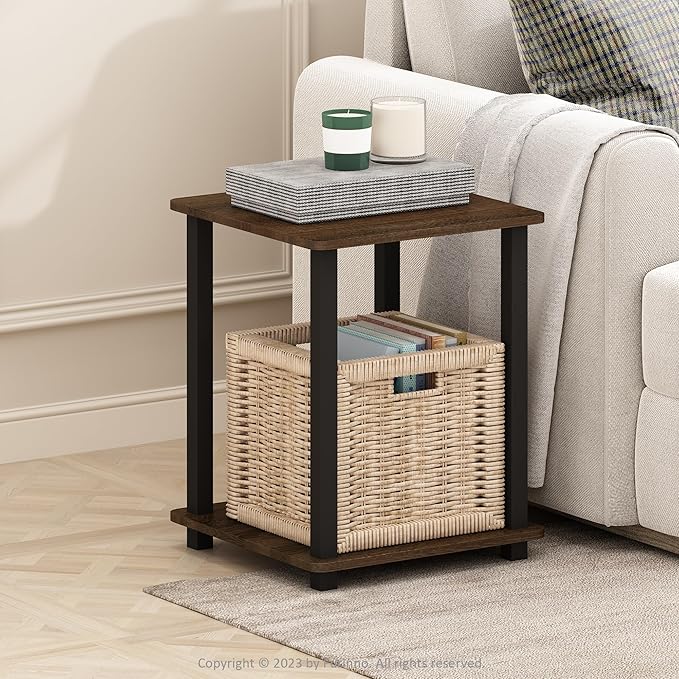 Furinno Simplistic End Table, Plastic Frame - Image 2