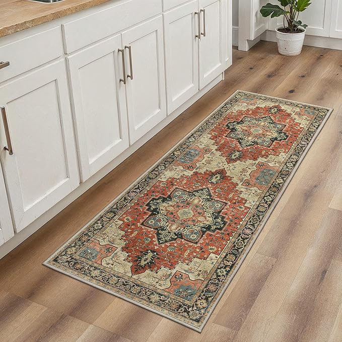 GENIMO 2x5 Runner Rugs for Hallway, Machine Washable Non Slip Vintage Rugs - Image 2
