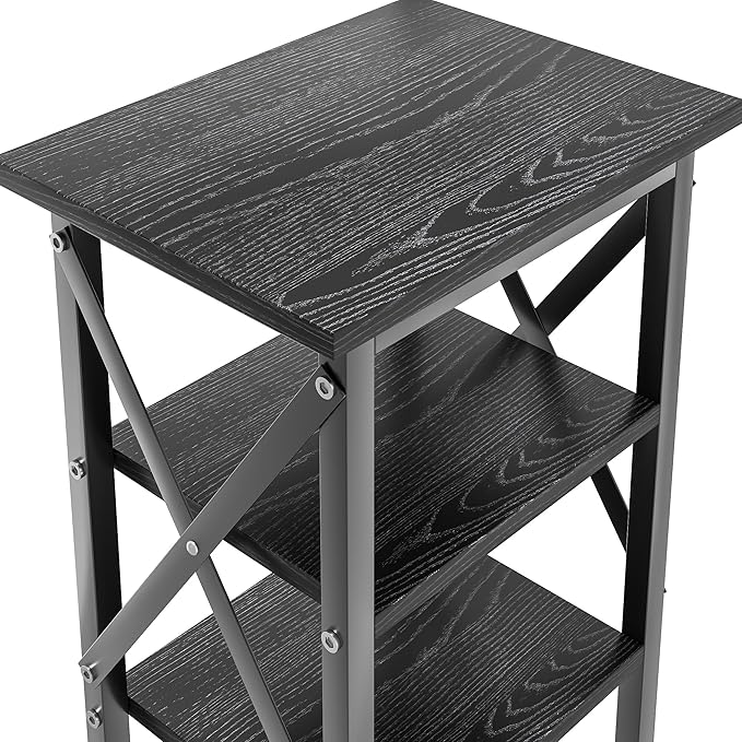 VECELO End Table, Bedside Table, X-Design Reinforced Nightstands, Side Table - Image 9