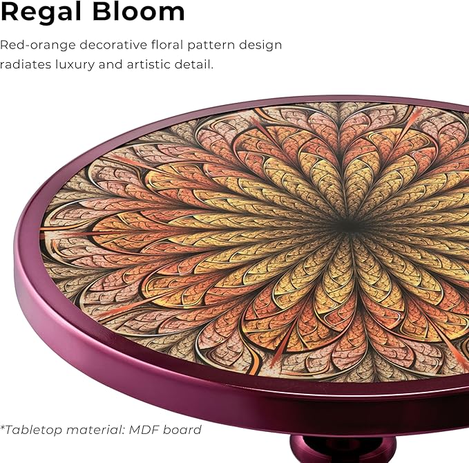 HOMES: Inside + Out Halric Modern 24" Tall Round End Table - Image 4