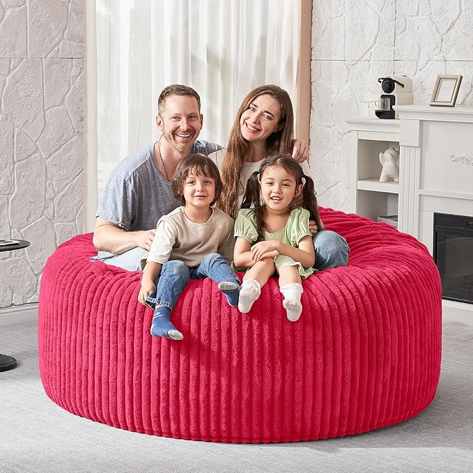 HABUTWAY 5FT Bean Bag Chair, Memory Foam Beanbag Chair - Image 5