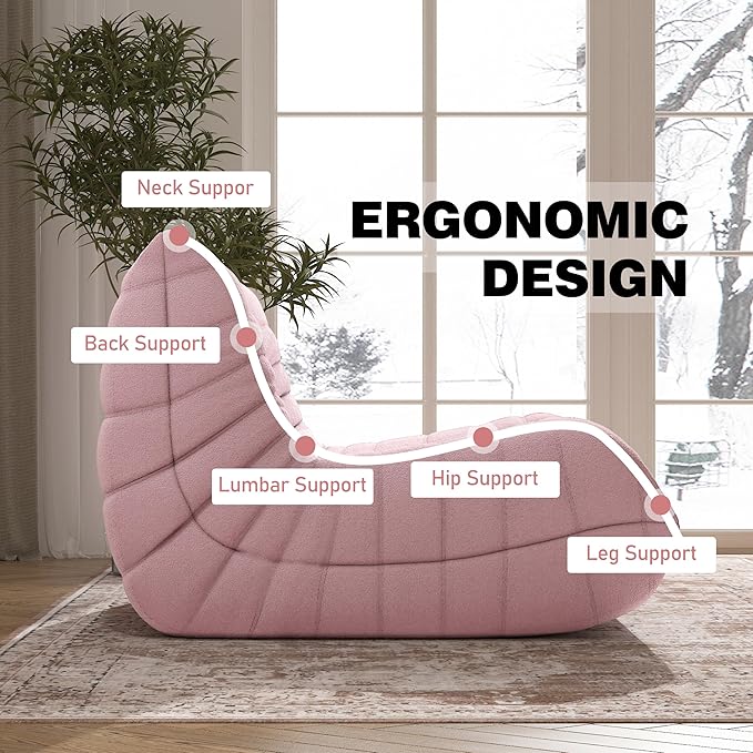 Bean Bag Chair, Fireside Chair Bean Bag Sofa Large Bean Bag Chair - Image 5