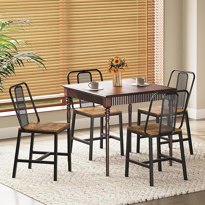 Dining Chairs Set of 4, Wooden Kitchen Chairs, Farmhouse Dining Chairs - Image 2