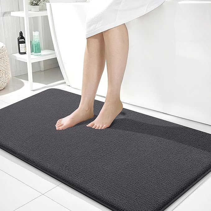 OLANLY Thick Memory Foam Bath Mat Rug 44x24, Extra Soft Absorbent Bathroom Rug by OLANLY