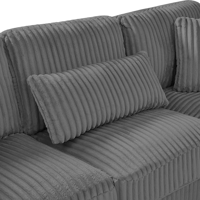 129" Oversized U Shaped Modular Sectional Sofa Couch - Image 9