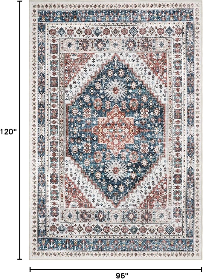 zesthome 8x10 Area Rugs for Living Room, Non-Slip Backing Washable Rugs - Image 2