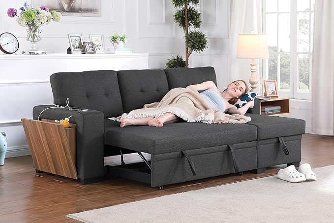 Devion Furniture Garisa 4-in-1 Convertible L Shaped Couch - Image 9