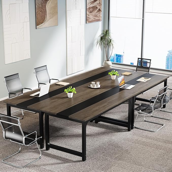 LITTLE TREE 63 Inch Large Executive Office Desk, Simple Computer Workstation - Image 5