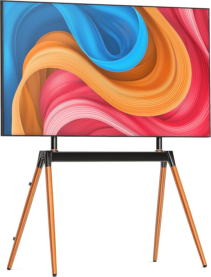 Easel TV Stand for 32-86 Inch LCD LED Flat or Curved Screen up to 132 lbs by Ergounion