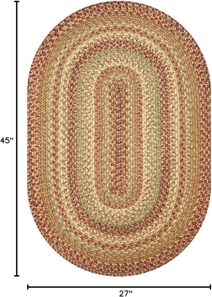 Homespice 27x45” Brown Oval Braided Rug. Harvest Brown Jute Oval Rug. Uses- - Image 2