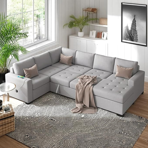 108.3 Inch Modular Sectional Sleeper Sofa by Unknown