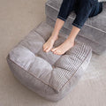 HIGOGOGO Square Stuffed Pouf Ottoman, Corduroy Poufs by HIGOGOGO