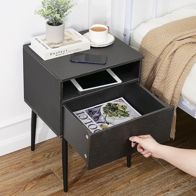 VECELO 2-Tier Nightstands Bedside Table - Image 2