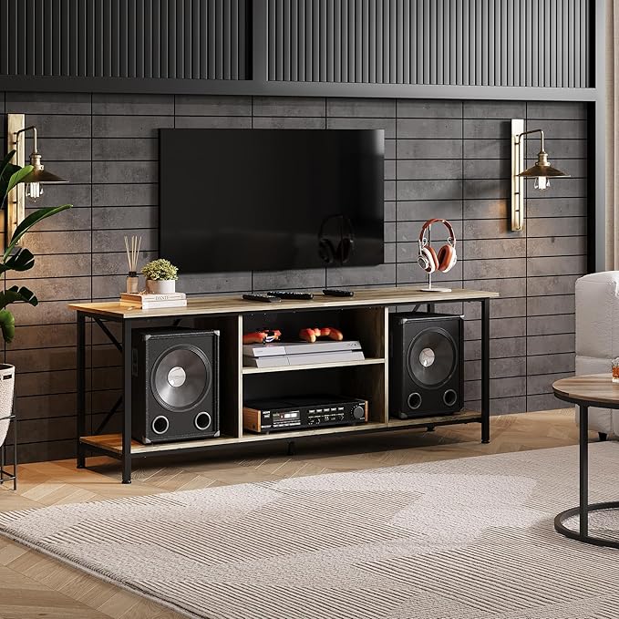 WLIVE TV Stand up to 65 Inch TV, Industrial TV Console - Image 7