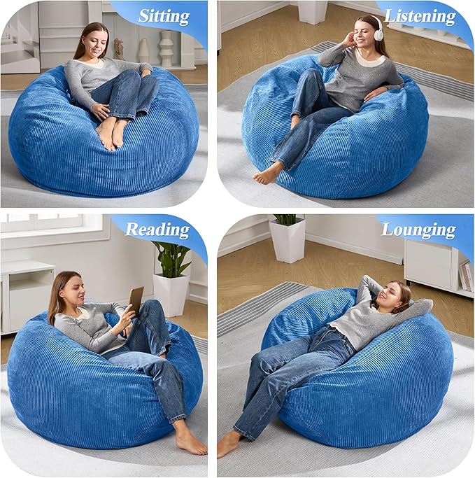 3.5FT Bean Bag Chairs Teardrop Bean Bag Chair - Image 7