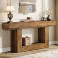 Tribesigns 63" Console Table, Farmhouse 2-Tier Entryway Table by Tribesigns