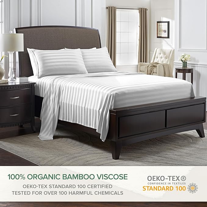 Full Sheets by Pure Bamboo, Genuine 100% Organic Viscose Derived from Bamboo - Image 2