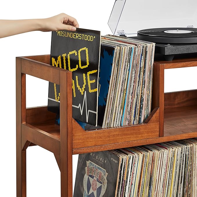 Crosley Furniture Asheville Mid-Century Modern Media Console Record Player Stand - Image 9
