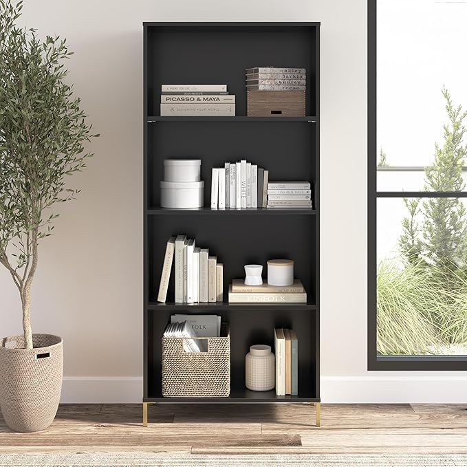 Bush Home Essence 4 Shelf Bookcase, Living Room Furniture, Essence Collection - Image 2