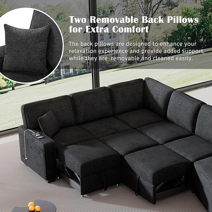 126" Extra Large Pull-Out Sofa Bed - Image 5