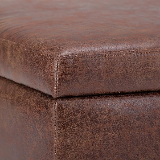 SIMPLIHOME Owen 34 inch Wide Mid Century Modern Rectangle Coffee Table Storage - Image 11