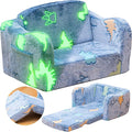 Lamerge 2-in-1 Toddler Couch, Glow in The Dark Baby Floor Bed, Foldable Toddler by LAMERGE-GROWWITHLOVE